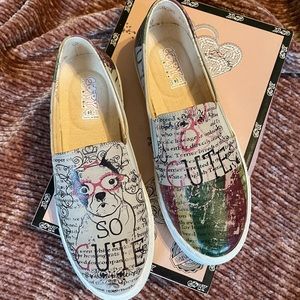 GOBY handmade slip on shoe. Brand new w/ box! Cute design - size 37.